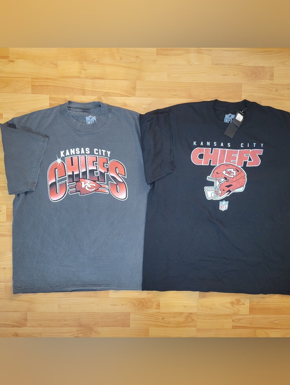 Kansas City Chiefs 2XL Gray And Black NWT Retro NFL T-shirt Taylor Swiftt XXL
